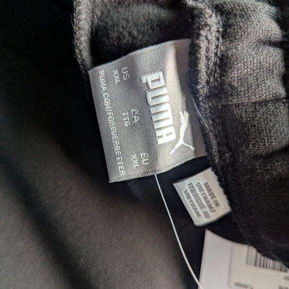 NWT Puma Men's Athletic Essentials Logo Regular Cotton Sweatpants in Black XXL - Picture 10 of 11